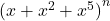 {(x + x^2 + x^5)}^n