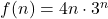 f(n)=4n\cdot 3^{n}