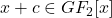 x+c \in GF_2[x]